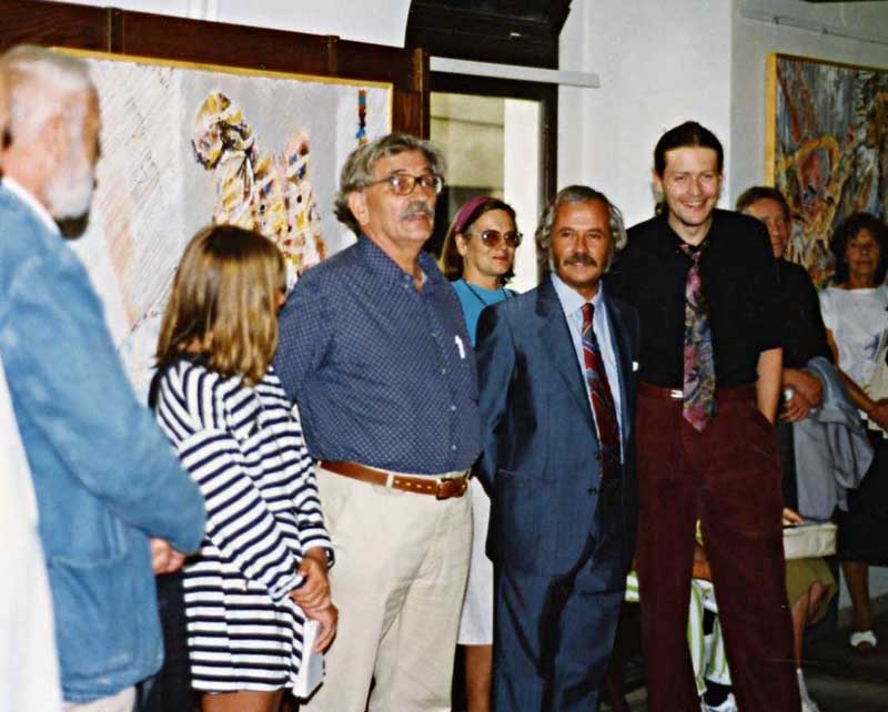 Paintings 1992, Mr. Ludvík Vaculík and Mr. Jiří Karbaš opening the exhibition